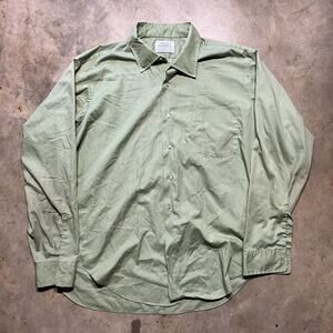 Vintage 60s Arrow Surrey Green Disco Dress Shirt